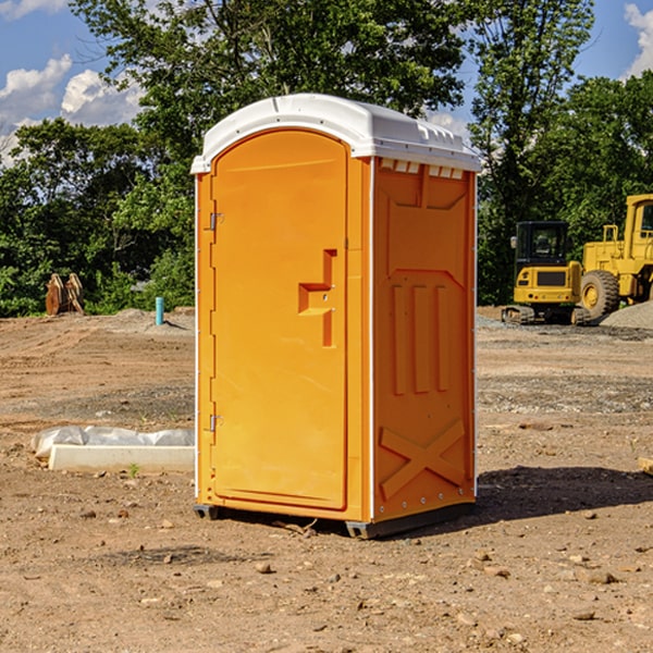 how often are the porta potties cleaned and serviced during a rental period in Potomac